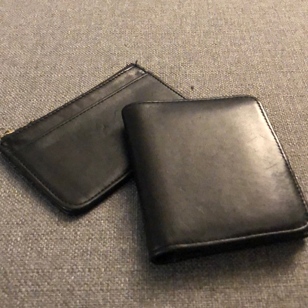 Coach Black Leather Wallet and Card Holder